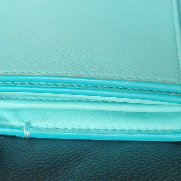 TIFFANY BLUE CALF SKIN LONG WALLET - Picture 9 of 9